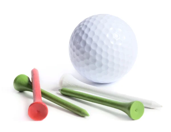 Golf ball with tees — Stock Photo, Image