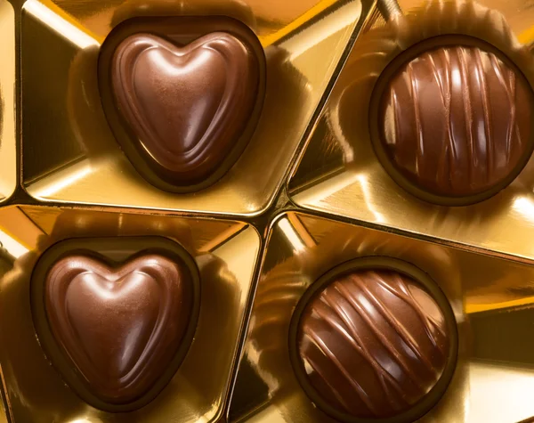 Box of chocolate candies — Stock Photo, Image