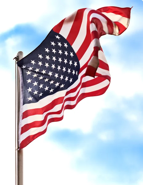 ABD üzerinde mavi gökyüzü bayrak