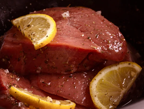 Close-up of raw beef — Stock Photo, Image