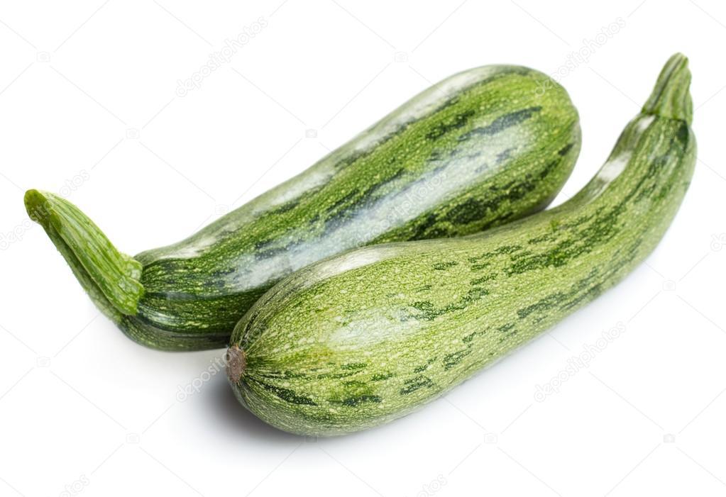 Fresh whole zucchinis