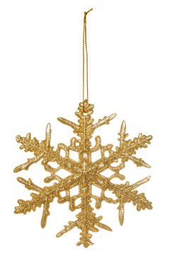 Altın Noel kar tanesi