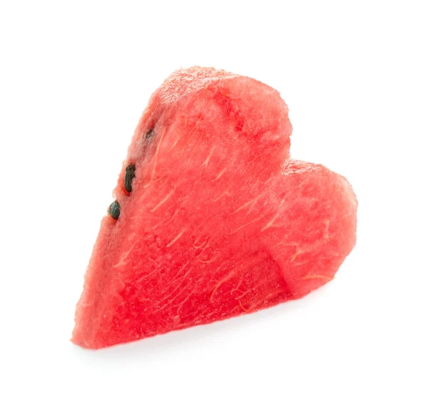 Hartvormige stuk van watermeloen — Stockfoto