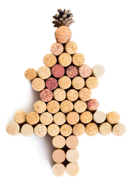 Wine corks Christmas tree — Stock Photo, Image