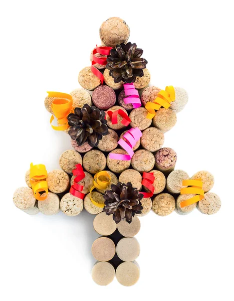 Cortiça de vinho Árvore de Natal — Fotografia de Stock