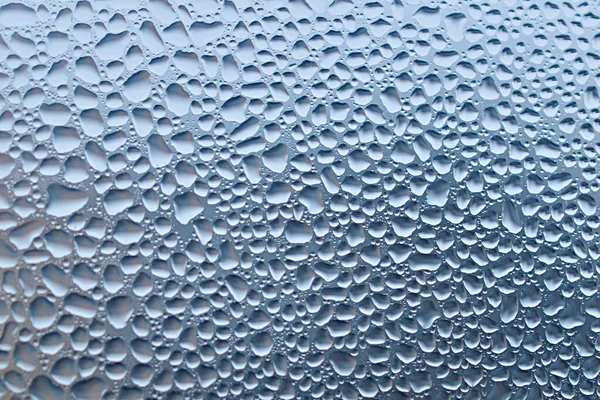 Petites Gouttes Condensation Qui Apparaissent Sur Verre Hiver Photo Haute — Photo