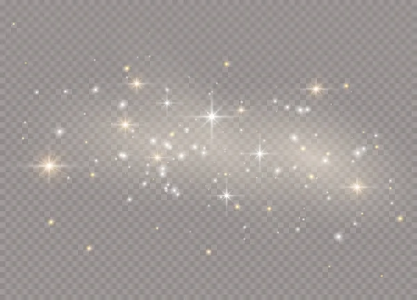 Étoiles Effet Lumineux Vector Scintille Sur Fond Transparent Modèle Abstrait — Image vectorielle