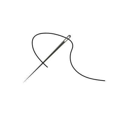 İzole beyaz arka plan üzerinde iğne. vektör çizim