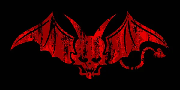 Devil Concept Design Symbool Grunge Achtergrond Vectorillustratie — Stockvector