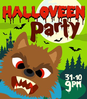 Kurt adam ile Halloween Parti arka plan