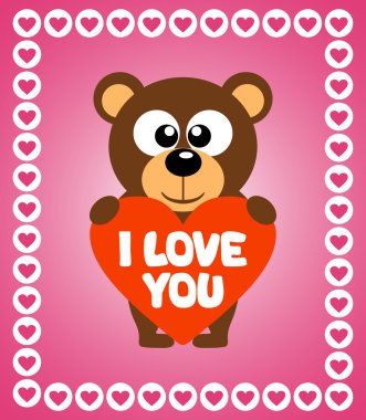 Ayı ile Valentin'es gün arka plan