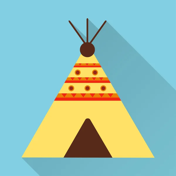 Ícone de Wigwam. Design plano ilustração vetorial moderna — Vetor de Stock