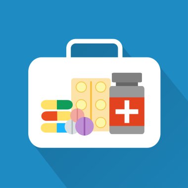 Tablet, uzun gölge ile modern düz simgesi