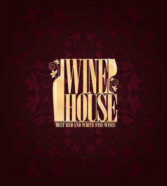 Wine house Vintage card  clipart