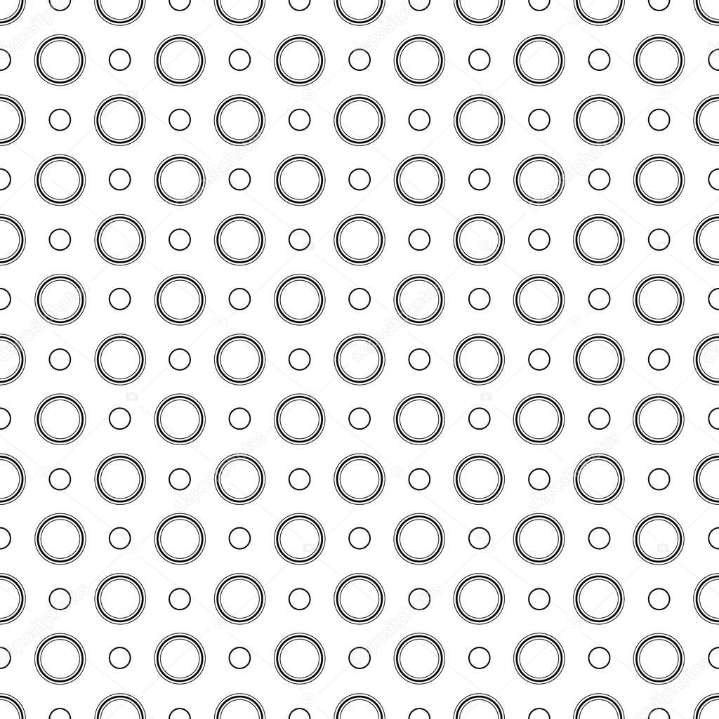 Seamless black lined polka dots pattern white background, can be use for wallpaper, pattern files, web page background, blog, surface textures, graphic & Printing.