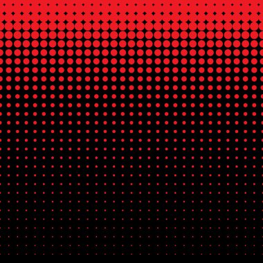 Siyah arka plan üzerine güzel sorunsuz vektör kırmızı noktalı deseni