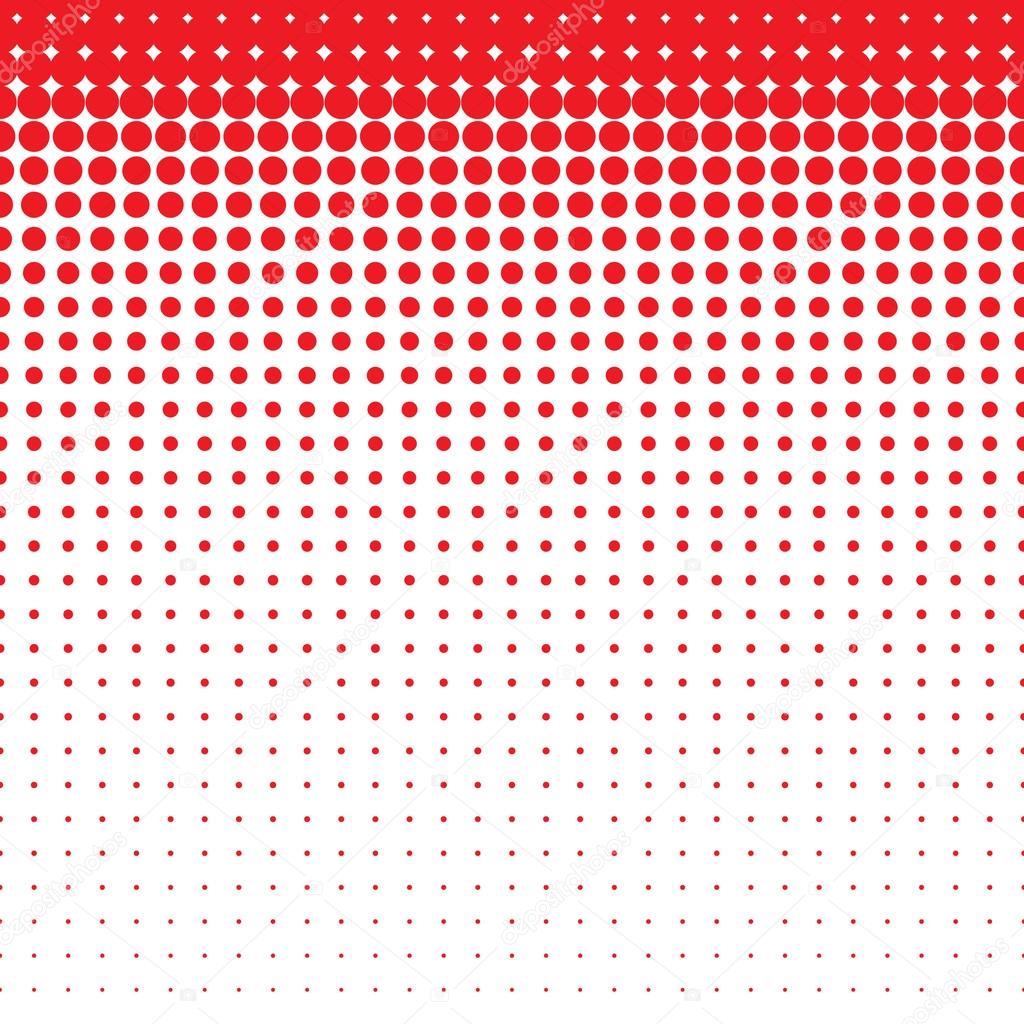 Beautiful seamless vector red dotted pattern on white background