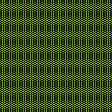 Sorunsuz vektör altıgen yeşil desen siyah arka plan