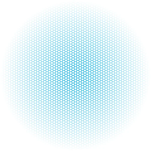 Vector sin costura hexágono patrón azul neón sobre fondo blanco — Archivo Imágenes Vectoriales