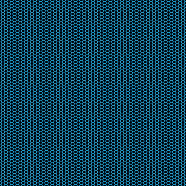 Vecteur sans couture hexagone bleu motif fond noir — Image vectorielle