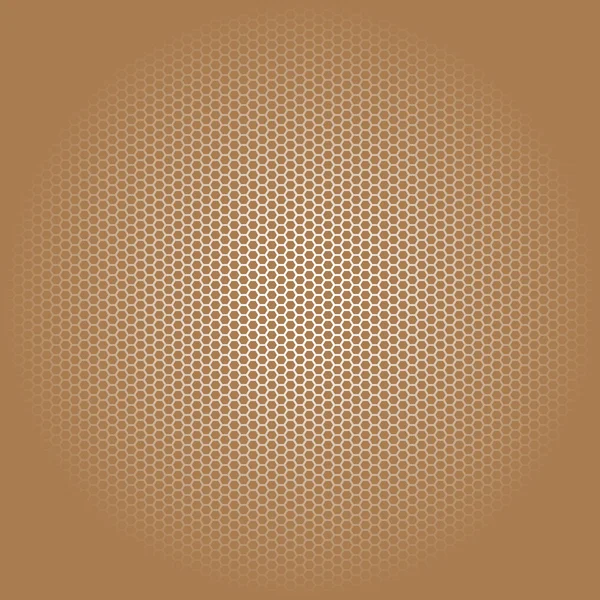 Бесшовные векторные шестиугольник белый светящийся рисунок коричневый фон — стоковый вектор