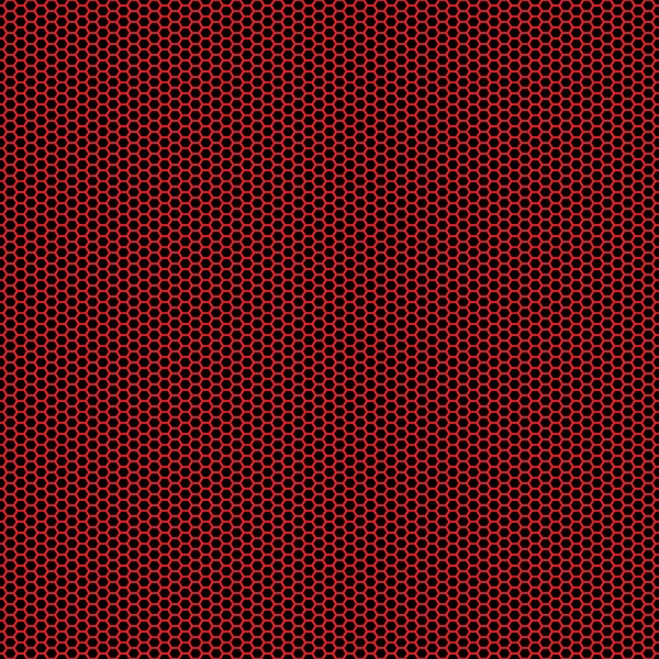 Vector sin costura hexágono rojo patrón negro fondo — Archivo Imágenes Vectoriales