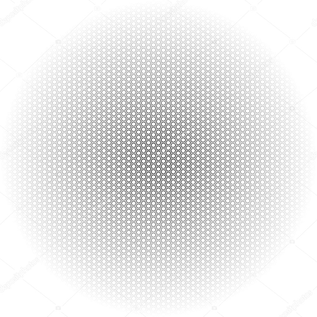 Seamless vector hexagon black lines pattern