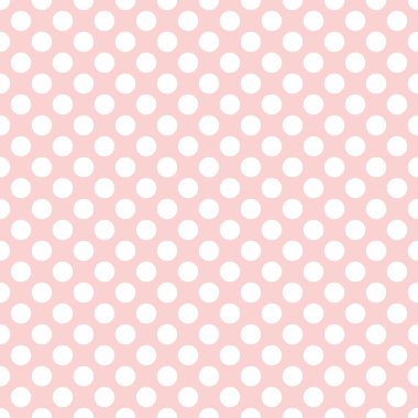 Sorunsuz vektör beyaz lekeli model bebek pembe arka plan üzerinde