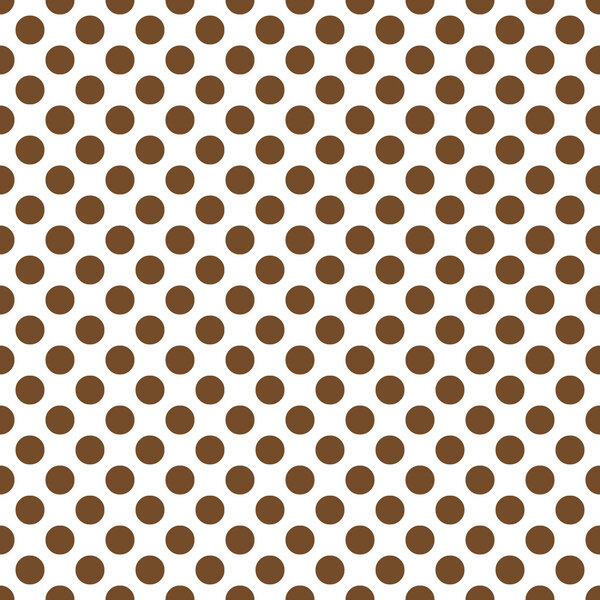 Бесшовный вектор коричневый горошек рисунок точек на белом фоне

