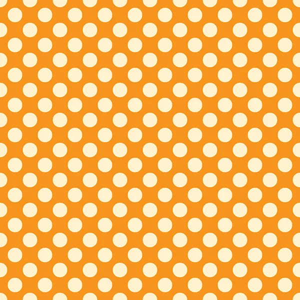 Modèle sans couture de pois de lumière vectorielle sur fond orange — Image vectorielle