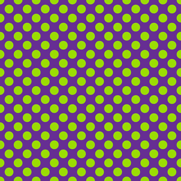 Бесшовный вектор неоново-зеленый горошек рисунок точек на фиолетовом фоне
