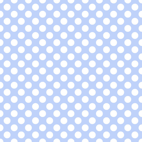 Бесшовный вектор белый горошек рисунок точек на светло-голубом фоне
