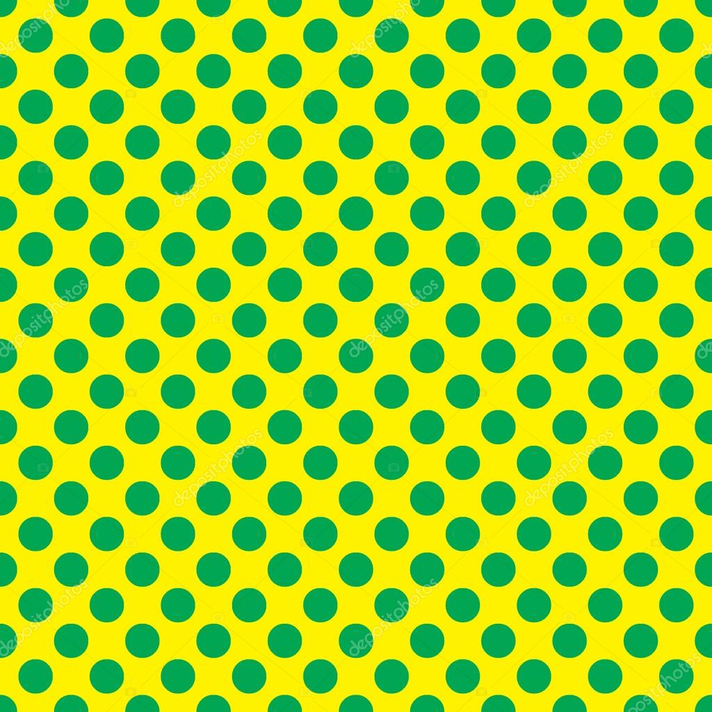 Seamless vector green polka dots pattern on yellow background Stock Vector  by ©maxurfriend 73994629