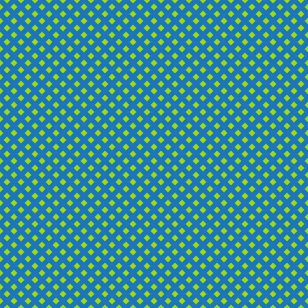 파란색 배경에 원활한 녹색 작은 사각형 상자 — 스톡 벡터