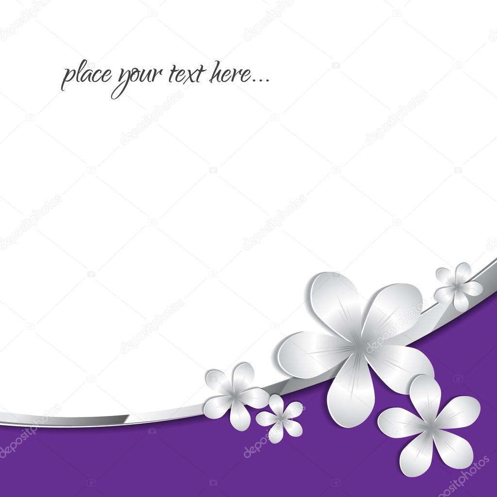 Stock Vector Abstract Paper 3d flower background with text space