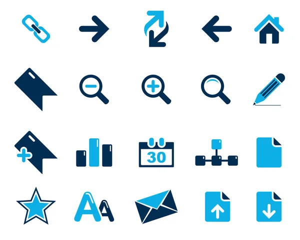Stock Vector blue web and office icons in high resolution.