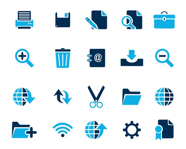 Stock Vector blue web and office icons in high resolution. — Stock vektor