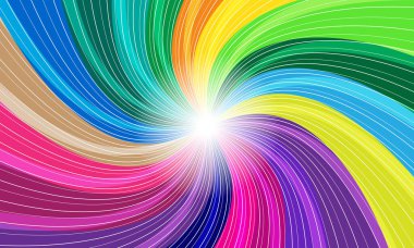 Güzel Gökkuşağı Dalga Arkaplan Vektörü, soyut arkaplan