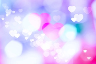 Sevgililer günü ve aşk konsepti için yumuşak ışık, kalp arka planı