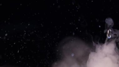 Kaynayan su sıçramalarıyla oluşan kimyasal reaksiyon, büyük miktarda ısı ve gaz buharı sarı-yeşil renkte sıçrama damlaları. Su sıçratma fiziksel bir olgudur.