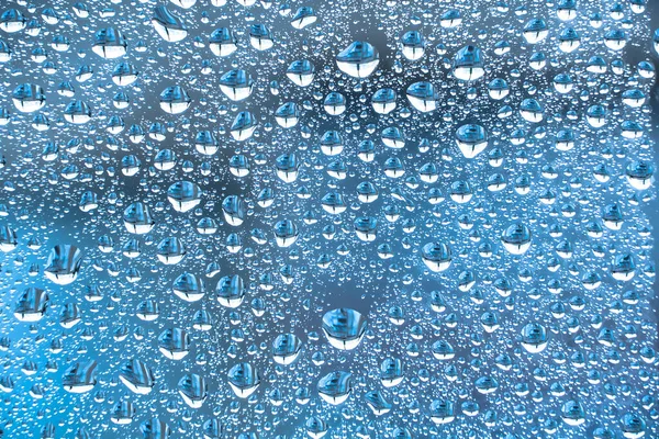 Abstract Achtergrond Ornament Met Blauw Water Druppels Raindrops Zijn Blauw — Stockfoto