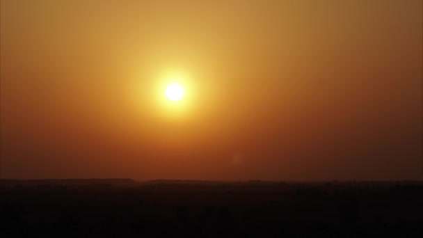 Západ Slunce Úsvitu Pozdě Večer Večerní Úsvit Poslední Paprsky Slunce — Stock video