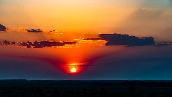 Günbatımı Sabah Sabah Akşam Akşam Akşam Güneşin Son Işıkları Gecenin — Stok fotoğraf