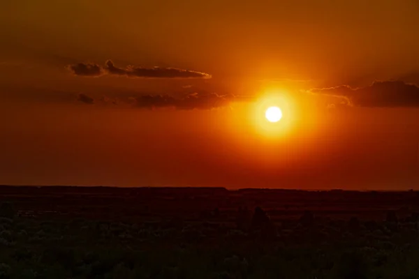 Zachód Słońca Zmierzchu Wieczornym Ranek Świta Późny Wieczór Wieczorny Zachod — Zdjęcie stockowe