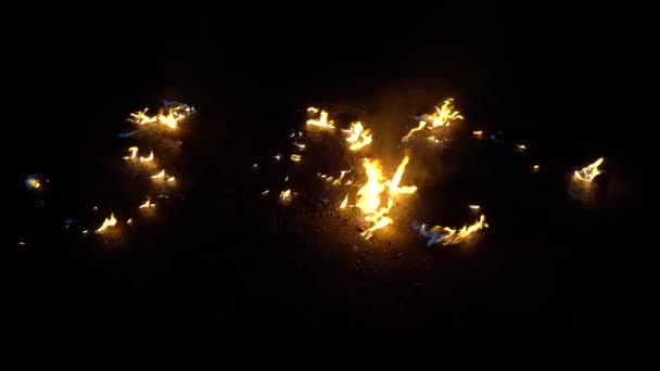Wideo Pożaru Płomienia Ognisko Spalanie Gazu Lub Benzyny Płonie Ogniem — Wideo stockowe