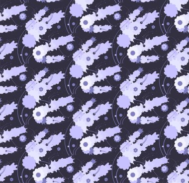 Şekillendirilmiş çiçek deseni. Karanlık bir arka planda