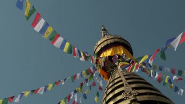 Katmandu, Nepal 'deki Boudhanath Stupa tapınağının ayrıntıları.