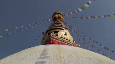 Katmandu, Nepal 'deki Boudhanath Stupa tapınağının ayrıntıları.