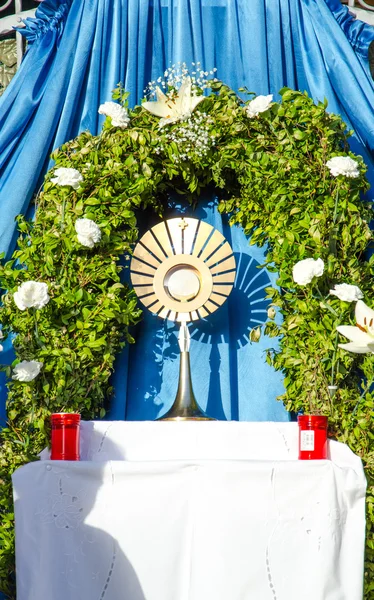 Ünnep az ünnep a Corpus Christi (Krisztus teste) néven a Corpus Domini — Stock Fotó