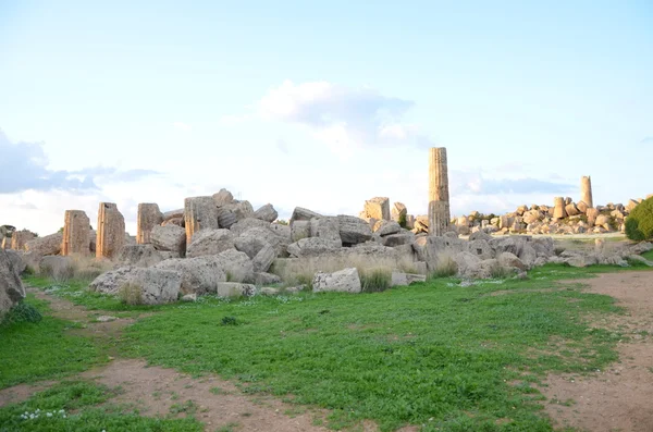 Zona arqueológica de Selinunte en Sicilia — Foto de Stock